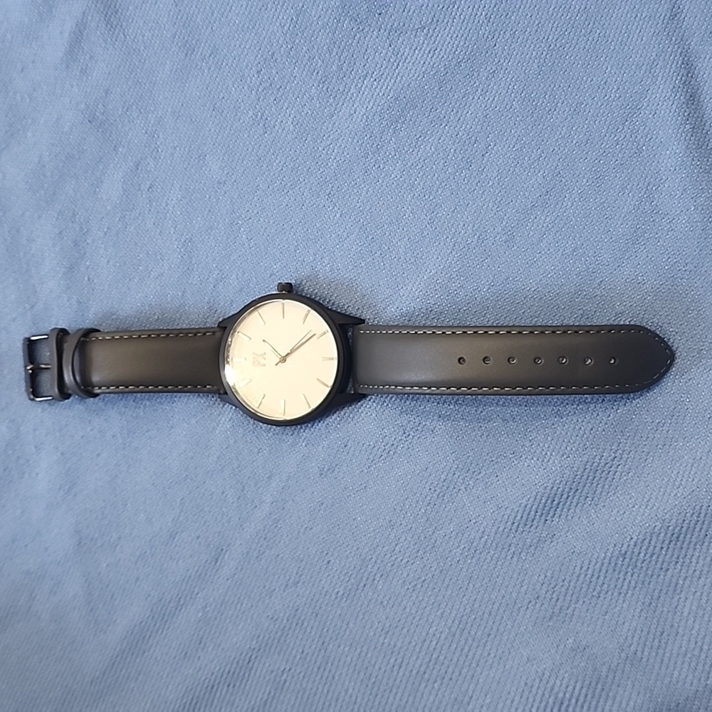 PX Men's Black Leather Watch